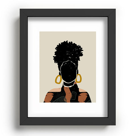 Domonique Brown Black Hair No 14 Recessed Framing Rectangle