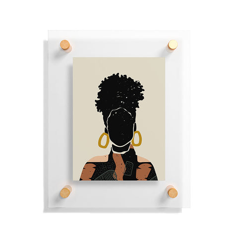 Domonique Brown Black Hair No 14 Floating Acrylic Print