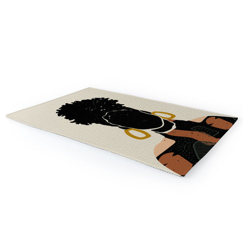 Domonique Brown Black Hair No 14 Area Rug