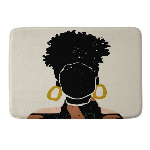 Domonique Brown Black Hair No 14 Memory Foam Bath Mat