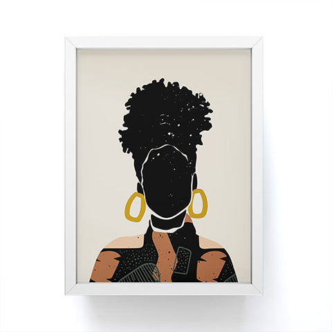 Domonique Brown Black Hair No 14 Framed Mini Art Print