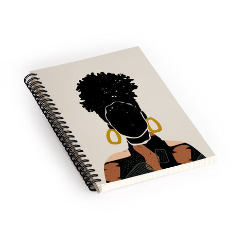 Domonique Brown Black Hair No 14 Spiral Notebook