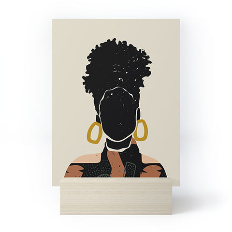 Domonique Brown Black Hair No 14 Mini Art Print