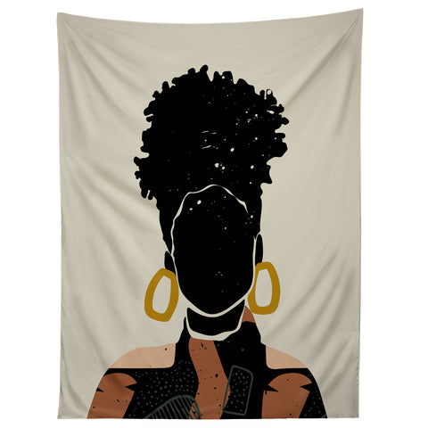 Domonique Brown Black Hair No 14 Tapestry