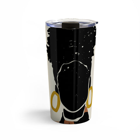 Domonique Brown Black Hair No 14 Travel Mug