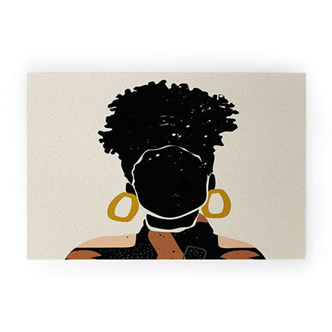 Domonique Brown Black Hair No 14 Welcome Mat