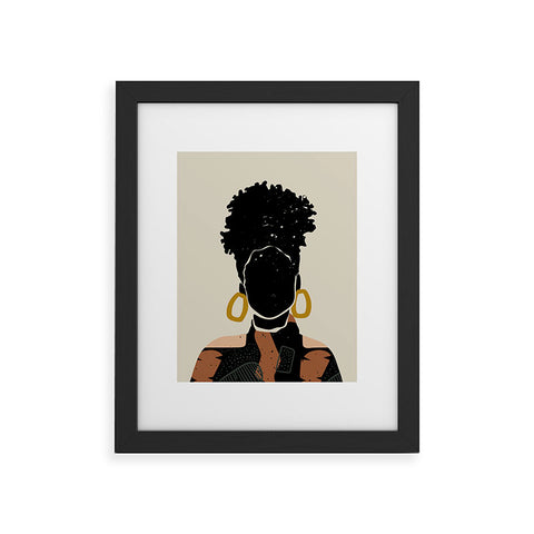 Domonique Brown Black Hair No 14 Framed Art Print