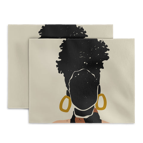 Domonique Brown Black Hair No 14 Placemat