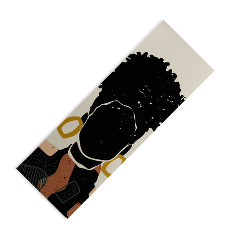 Domonique Brown Black Hair No 14 Yoga Mat