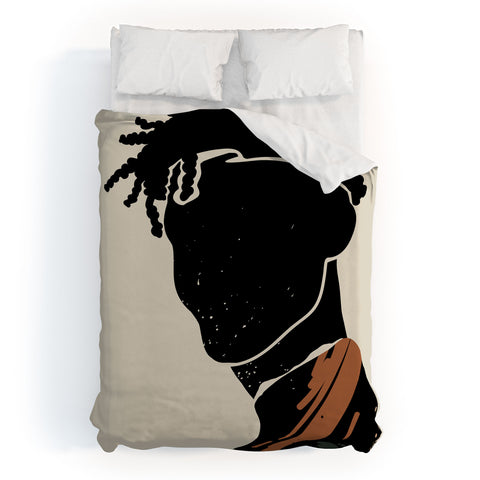 Domonique Brown Black Hair No 2 Duvet Cover