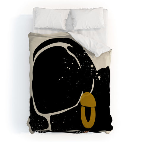 Domonique Brown Black Hair No 4 Duvet Cover