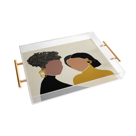 Domonique Brown Black Love No 1 Acrylic Tray