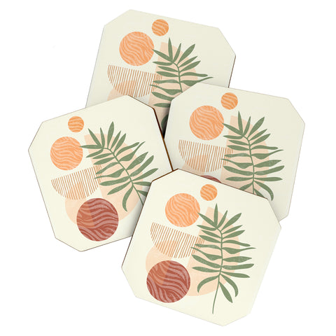 Domonique Brown Blurred Lines Coaster Set