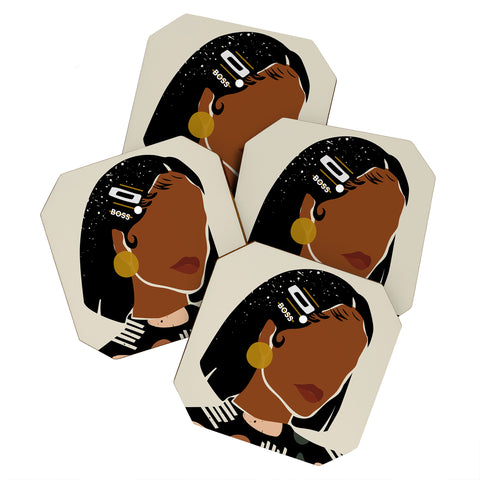 Domonique Brown Boring Summer Coaster Set