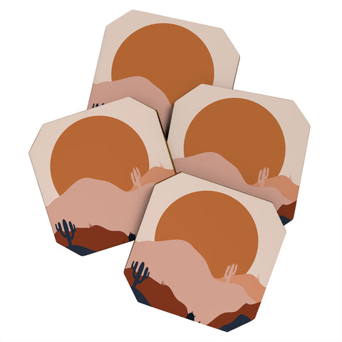 Domonique Brown Boring Summer I Coaster Set