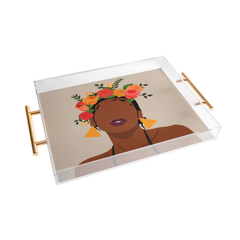 Domonique Brown Crown Acrylic Tray