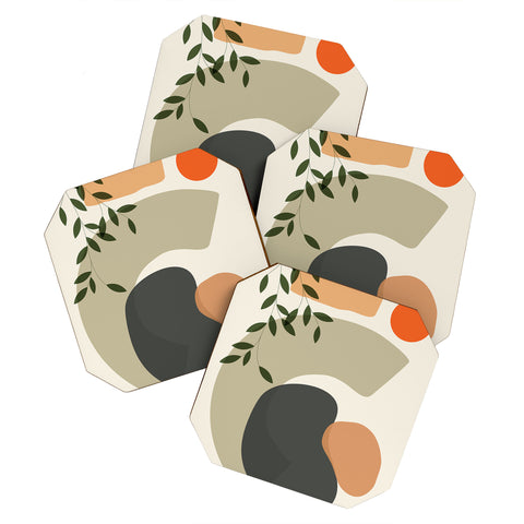 Domonique Brown Earth I Coaster Set