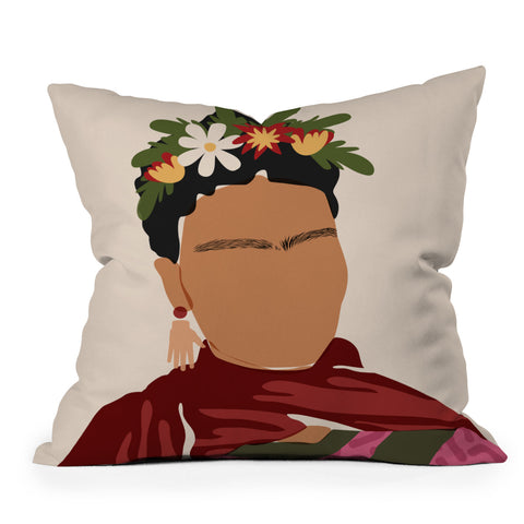 Domonique Brown Frida Kahlo I Outdoor Throw Pillow