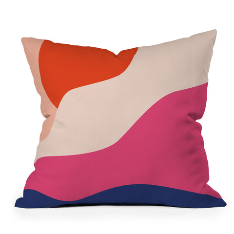 Domonique Brown Hello I Outdoor Throw Pillow