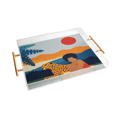 Domonique Brown Jungle Boogie I Acrylic Tray