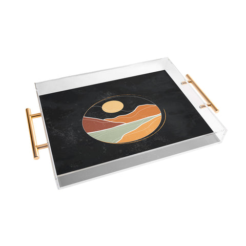 Domonique Brown Night Cowboy Acrylic Tray