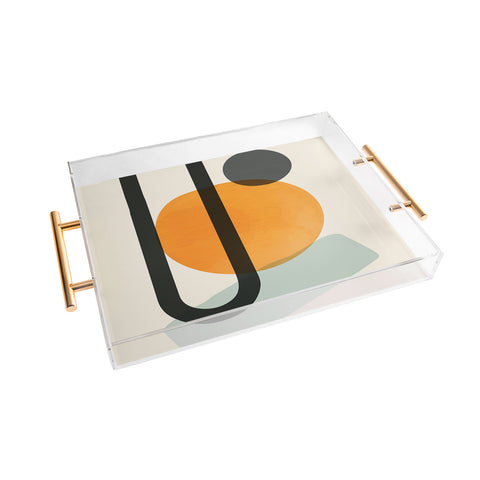 Domonique Brown Oranges Acrylic Tray