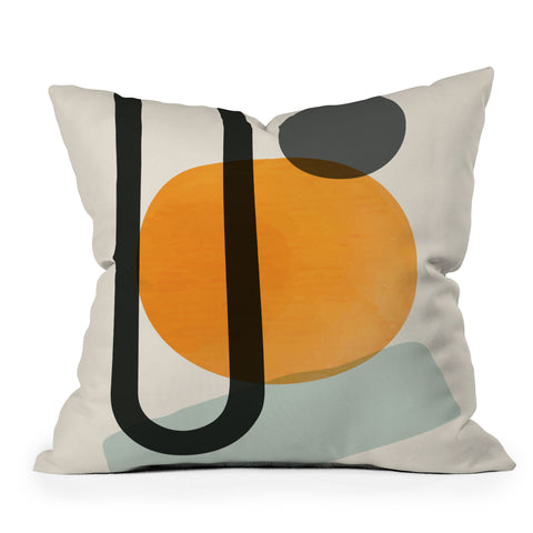 Domonique Brown Oranges Outdoor Throw Pillow