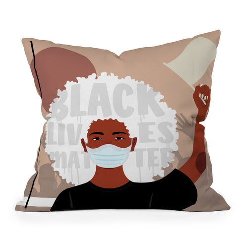 Domonique Brown Protest No 1 Outdoor Throw Pillow