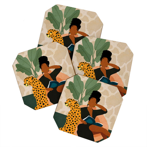 Domonique Brown Stay Home No 1 Coaster Set