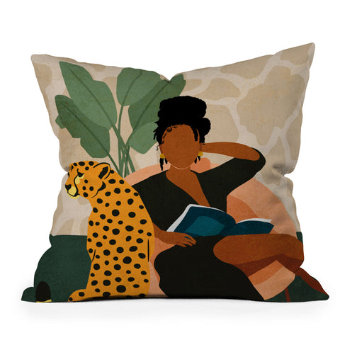 Domonique Brown Stay Home No 1 Outdoor Throw Pillow