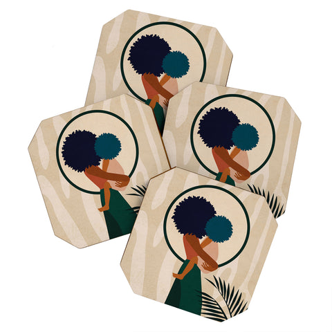 Domonique Brown Stay Home No 3 Coaster Set