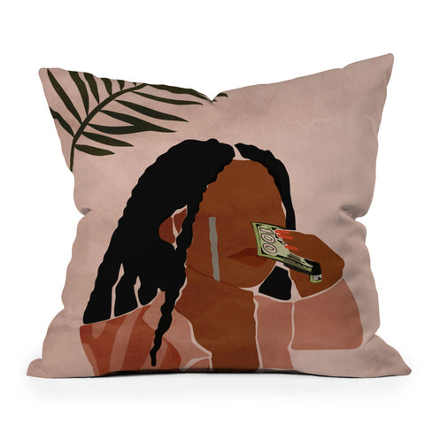 Domonique Brown Wipin Tears Outdoor Throw Pillow