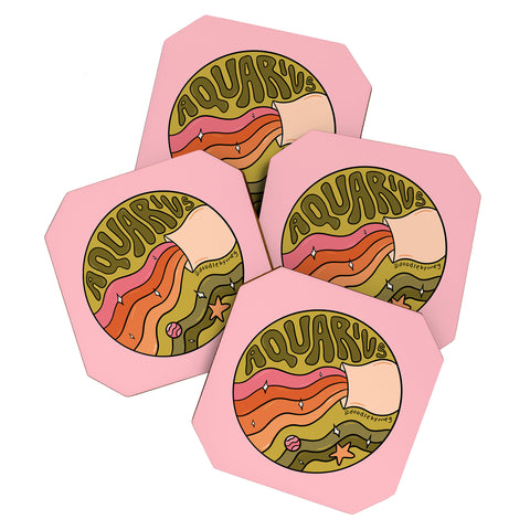 Doodle By Meg 2020 Aquarius Coaster Set