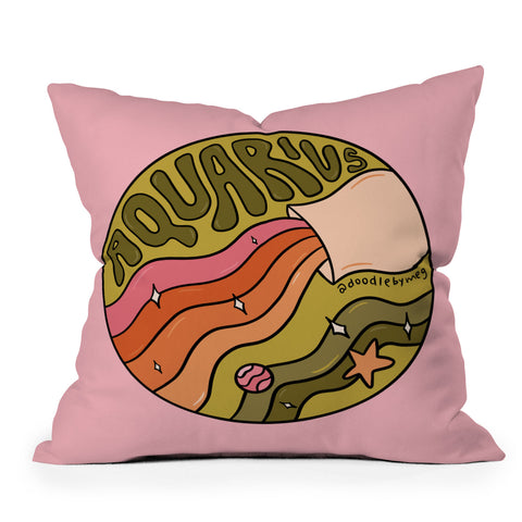 Doodle By Meg 2020 Aquarius Outdoor Throw Pillow
