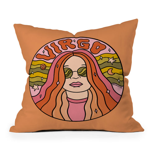 Doodle By Meg 2020 Virgo Outdoor Throw Pillow