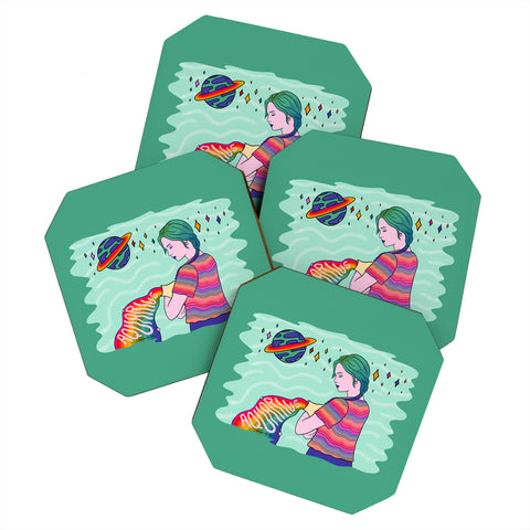 Doodle By Meg Aquarius Babe Coaster Set