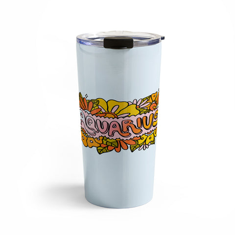 Doodle By Meg Aquarius Flowers Travel Mug
