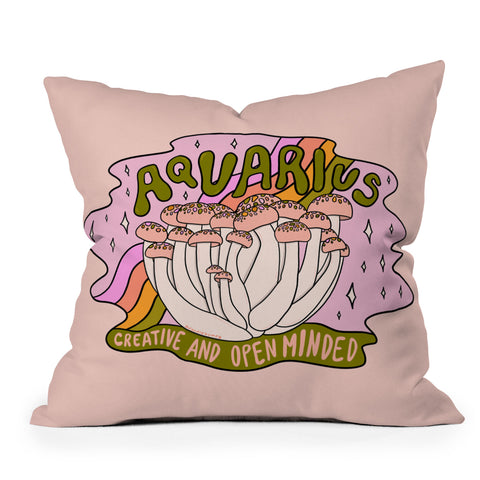 Doodle By Meg Aquarius Mushroom Outdoor Throw Pillow