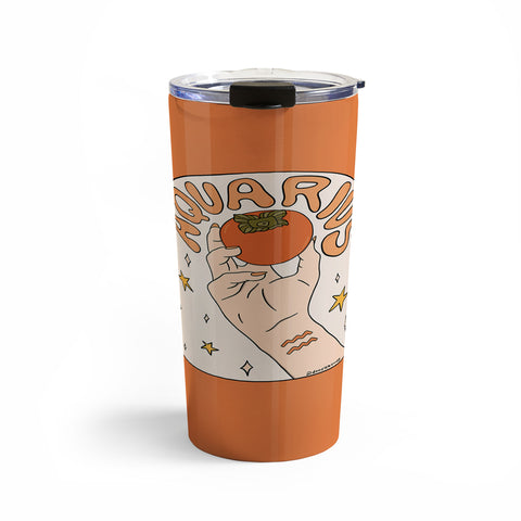 Doodle By Meg Aquarius Persimmon Travel Mug
