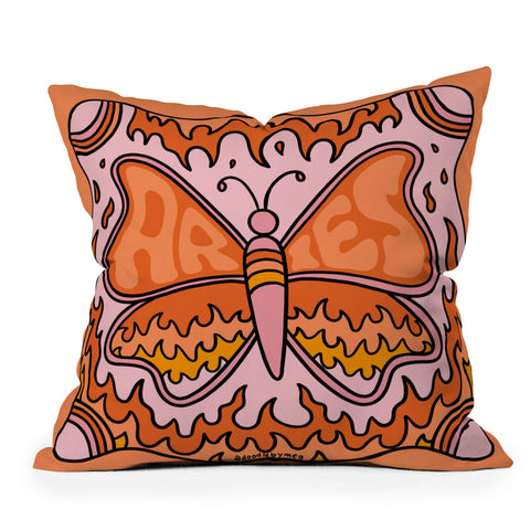 Doodle By Meg Aries Butterfly Outdoor Throw Pillow