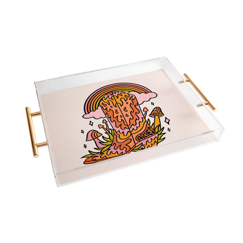 Doodle By Meg Aries Cowboy Boot Acrylic Tray