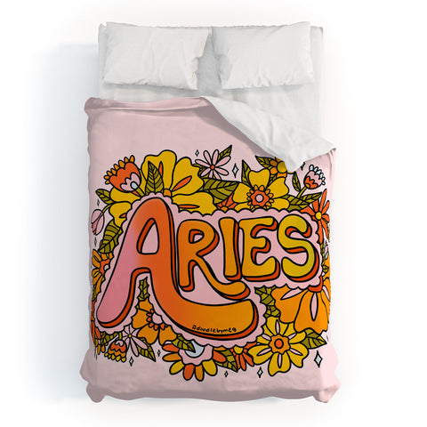 Doodle By Meg Aries Flowers Duvet Cover