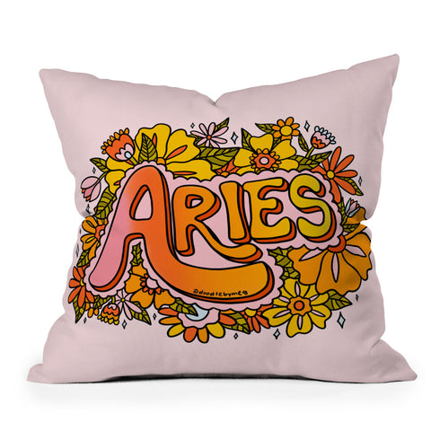 Doodle By Meg Aries Flowers Outdoor Throw Pillow