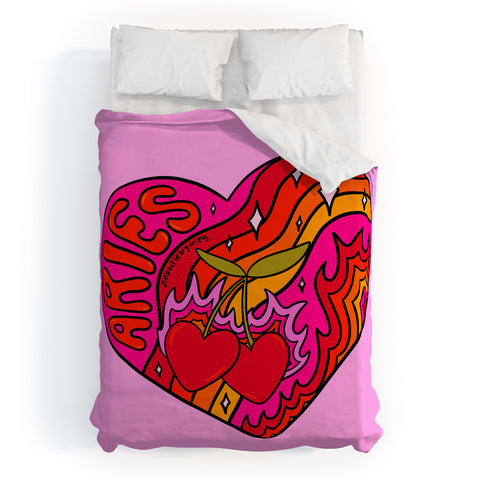 Doodle By Meg Aries Valentine Duvet Cover