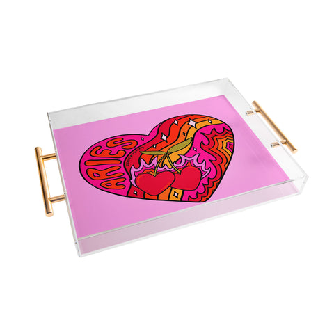 Doodle By Meg Aries Valentine Acrylic Tray