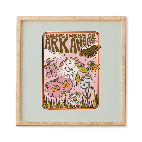 Doodle By Meg Arkansas Wildflowers Framed Wall Art
