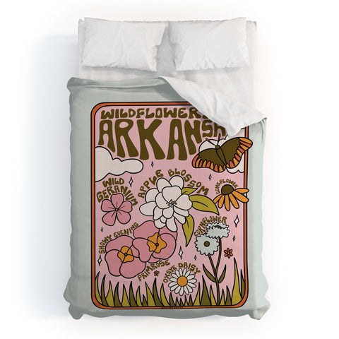 Doodle By Meg Arkansas Wildflowers Duvet Cover