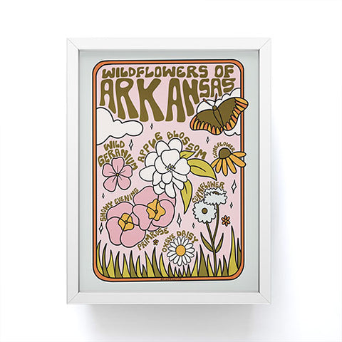 Doodle By Meg Arkansas Wildflowers Framed Mini Art Print