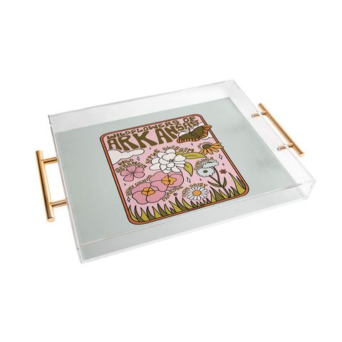 Doodle By Meg Arkansas Wildflowers Acrylic Tray