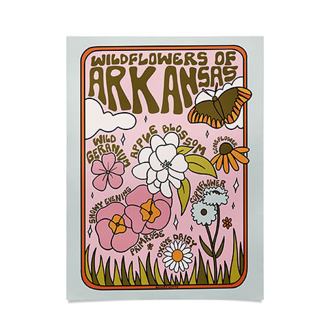 Doodle By Meg Arkansas Wildflowers Poster